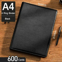 Large Capacity Business Card Holder Book 1000/600/400/360 Slot Business Card Organizer PU Leather Name Card Book Card Binder A4