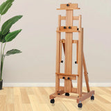 AOOKMIYA Large Easel Wooden Caballete Pintura Artist Oil Painting Easel Dual Purpose Painting Stand Gouache Aquarelle Sketching Chevalet