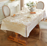 Light luxury retro style rectangular table cover high temperature waterproof oil proof tablecloth