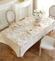 Light luxury retro style rectangular table cover high temperature waterproof oil proof tablecloth