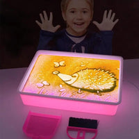 AOOKMIYA Lighting Sand Painting Set Beach Table Play School Painting Children Educational Toy Kindergarten Art Toy Creative Birthday Gift