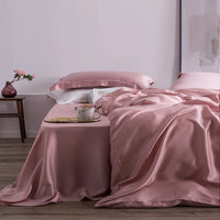 AOOKMIYA Liv-Esthete Romantic 100% Silk Bedding Set Mulberry Beauty Silk Bed Set Beauty Quilt Cover Pillowcase Double Queen King Sheet