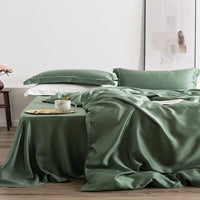 AOOKMIYA Liv-Esthete Romantic 100% Silk Bedding Set Mulberry Beauty Silk Bed Set Beauty Quilt Cover Pillowcase Double Queen King Sheet