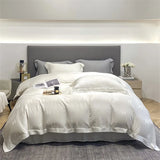 Luxury 100% organic tencel white king size comforter sets bedding for hotel