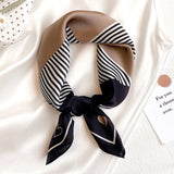 Luxury Brand Print Headband Scarf Women Fashion Silk Satin Hair Band Bag Wrist Foulard Bandana Neckerhicef Shawl Wraps Hijab New