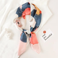 Luxury Brand Print Headband Scarf Women Fashion Silk Satin Hair Band Bag Wrist Foulard Bandana Neckerhicef Shawl Wraps Hijab New