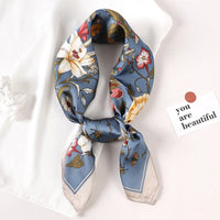 Luxury Brand Print Headband Scarf Women Fashion Silk Satin Hair Band Bag Wrist Foulard Bandana Neckerhicef Shawl Wraps Hijab New