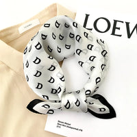 Luxury Brand Print Headband Scarf Women Fashion Silk Satin Hair Band Bag Wrist Foulard Bandana Neckerhicef Shawl Wraps Hijab New