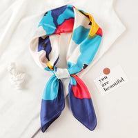 Luxury Brand Print Headband Scarf Women Fashion Silk Satin Hair Band Bag Wrist Foulard Bandana Neckerhicef Shawl Wraps Hijab New