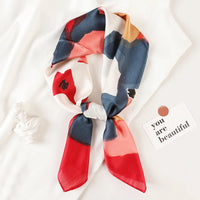 Luxury Brand Print Headband Scarf Women Fashion Silk Satin Hair Band Bag Wrist Foulard Bandana Neckerhicef Shawl Wraps Hijab New