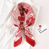 Luxury Brand Print Headband Scarf Women Fashion Silk Satin Hair Band Bag Wrist Foulard Bandana Neckerhicef Shawl Wraps Hijab New