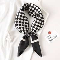 Luxury Brand Print Headband Scarf Women Fashion Silk Satin Hair Band Bag Wrist Foulard Bandana Neckerhicef Shawl Wraps Hijab New