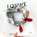 Luxury Brand Print Headband Scarf Women Fashion Silk Satin Hair Band Bag Wrist Foulard Bandana Neckerhicef Shawl Wraps Hijab New