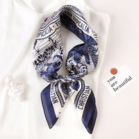 Luxury Brand Print Headband Scarf Women Fashion Silk Satin Hair Band Bag Wrist Foulard Bandana Neckerhicef Shawl Wraps Hijab New