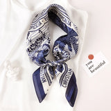 Luxury Brand Print Headband Scarf Women Fashion Silk Satin Hair Band Bag Wrist Foulard Bandana Neckerhicef Shawl Wraps Hijab New