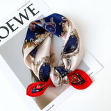 Luxury Brand Print Headband Scarf Women Fashion Silk Satin Hair Band Bag Wrist Foulard Bandana Neckerhicef Shawl Wraps Hijab New