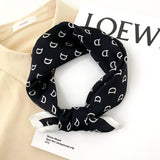 Luxury Brand Print Headband Scarf Women Fashion Silk Satin Hair Band Bag Wrist Foulard Bandana Neckerhicef Shawl Wraps Hijab New