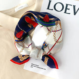 Luxury Brand Print Headband Scarf Women Fashion Silk Satin Hair Band Bag Wrist Foulard Bandana Neckerhicef Shawl Wraps Hijab New