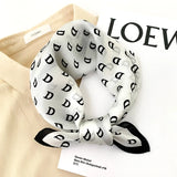 Luxury Brand Print Headband Scarf Women Fashion Silk Satin Hair Band Bag Wrist Foulard Bandana Neckerhicef Shawl Wraps Hijab New