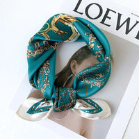 Luxury Brand Print Headband Scarf Women Fashion Silk Satin Hair Band Bag Wrist Foulard Bandana Neckerhicef Shawl Wraps Hijab New