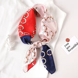 Luxury Brand Print Headband Scarf Women Fashion Silk Satin Hair Band Bag Wrist Foulard Bandana Neckerhicef Shawl Wraps Hijab New