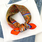 Luxury Brand Print Headband Scarf Women Fashion Silk Satin Hair Band Bag Wrist Foulard Bandana Neckerhicef Shawl Wraps Hijab New