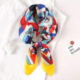 Luxury Brand Print Headband Scarf Women Fashion Silk Satin Hair Band Bag Wrist Foulard Bandana Neckerhicef Shawl Wraps Hijab New