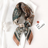 Luxury Brand Print Headband Scarf Women Fashion Silk Satin Hair Band Bag Wrist Foulard Bandana Neckerhicef Shawl Wraps Hijab New