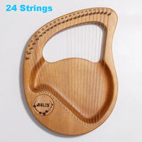 Lyre Harp 16/19/21/24/27/32 Strings Piano Harp Lyre Harp Wooden Mahogany Musical Instrument With Tuning Wrench Spare Strings