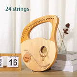 Lyre Harp 16/19/21/24/27/32 Strings Piano Harp Lyre Harp Wooden Mahogany Musical Instrument With Tuning Wrench Spare Strings