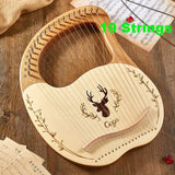 Lyre Harp 16/19/21/24/27/32 Strings Piano Harp Lyre Harp Wooden Mahogany Musical Instrument With Tuning Wrench Spare Strings