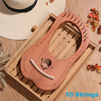 Lyre Harp 16/19/21/24/27/32 Strings Piano Harp Lyre Harp Wooden Mahogany Musical Instrument With Tuning Wrench Spare Strings