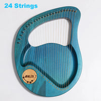 Lyre Harp 16/19/21/24/27/32 Strings Piano Harp Lyre Harp Wooden Mahogany Musical Instrument With Tuning Wrench Spare Strings