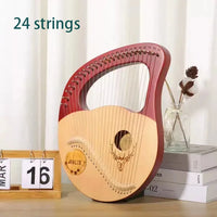 Lyre Harp 16/19/21/24/27/32 Strings Piano Harp Lyre Harp Wooden Mahogany Musical Instrument With Tuning Wrench Spare Strings