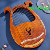 Lyre Harp 16/19/21/24/27/32 Strings Piano Harp Lyre Harp Wooden Mahogany Musical Instrument With Tuning Wrench Spare Strings