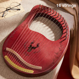 Lyre Harp 16/19/21/24/27/32 Strings Piano Harp Lyre Harp Wooden Mahogany Musical Instrument With Tuning Wrench Spare Strings