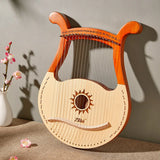 Lyre Harp 16/19/21/24/27/32 Strings Piano Harp Lyre Harp Wooden Mahogany Musical Instrument With Tuning Wrench Spare Strings