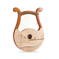 Lyre Harp 16/19/21/24/27/32 Strings Piano Harp Lyre Harp Wooden Mahogany Musical Instrument With Tuning Wrench Spare Strings