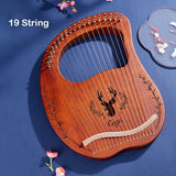 Lyre Harp 16/19/21/24/27/32 Strings Piano Harp Lyre Harp Wooden Mahogany Musical Instrument With Tuning Wrench Spare Strings