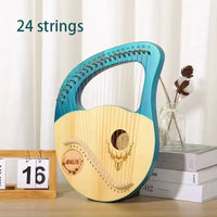 Lyre Harp 16/19/21/24/27/32 Strings Piano Harp Lyre Harp Wooden Mahogany Musical Instrument With Tuning Wrench Spare Strings