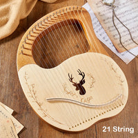 Lyre Harp 16/19/21/24/27/32 Strings Piano Harp Lyre Harp Wooden Mahogany Musical Instrument With Tuning Wrench Spare Strings