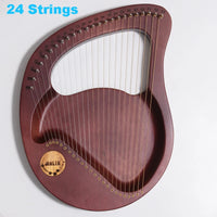 Lyre Harp 16/19/21/24/27/32 Strings Piano Harp Lyre Harp Wooden Mahogany Musical Instrument With Tuning Wrench Spare Strings