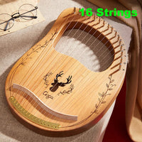 Lyre Harp 16/19/21/24/27/32 Strings Piano Harp Lyre Harp Wooden Mahogany Musical Instrument With Tuning Wrench Spare Strings