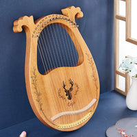 Lyre Harp 16/19/21/24/27/32 Strings Piano Harp Lyre Harp Wooden Mahogany Musical Instrument With Tuning Wrench Spare Strings