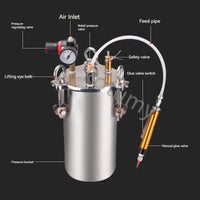 Máquina De Enchimento De Cola De Fluxo Grande Manual, Dispensador De Cola Líquida, Tanque De Pressão De Aço Inoxidável