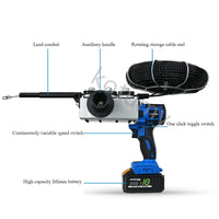 Máquina De Rosqueamento Automático Sem Escova Recarregável, Extrator Elétrico, Parede Passante, Bateria De Lítio