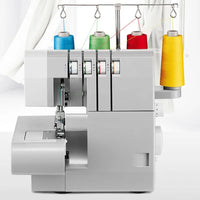 Máquina de costura do Overlock do agregado familiar, máquina de costura pequena, 2, 3, 4 linha, 220V