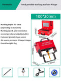 Máquina de marcação elétrica pneumática, gravura, placa de identificação, cilindro, número, quadro, plotadora