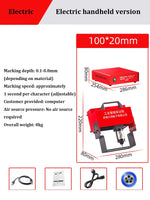 Máquina de marcação elétrica pneumática, gravura, placa de identificação, cilindro, número, quadro, plotadora