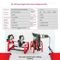 Máquina de solda hidráulica manual, Máquina de fusão a quente PE Pipe, Máquina de solda PE/ PPR/ PB/ PVDF